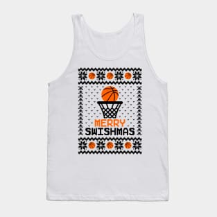 Merry Swishmas Basketball Ugly Sweater Tank Top